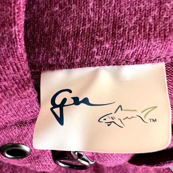 Gymshark Full Zip Hoodie Women’s Large Plum-Pull Zip Heathered Fleece Athleisure - Picture 3 of 12